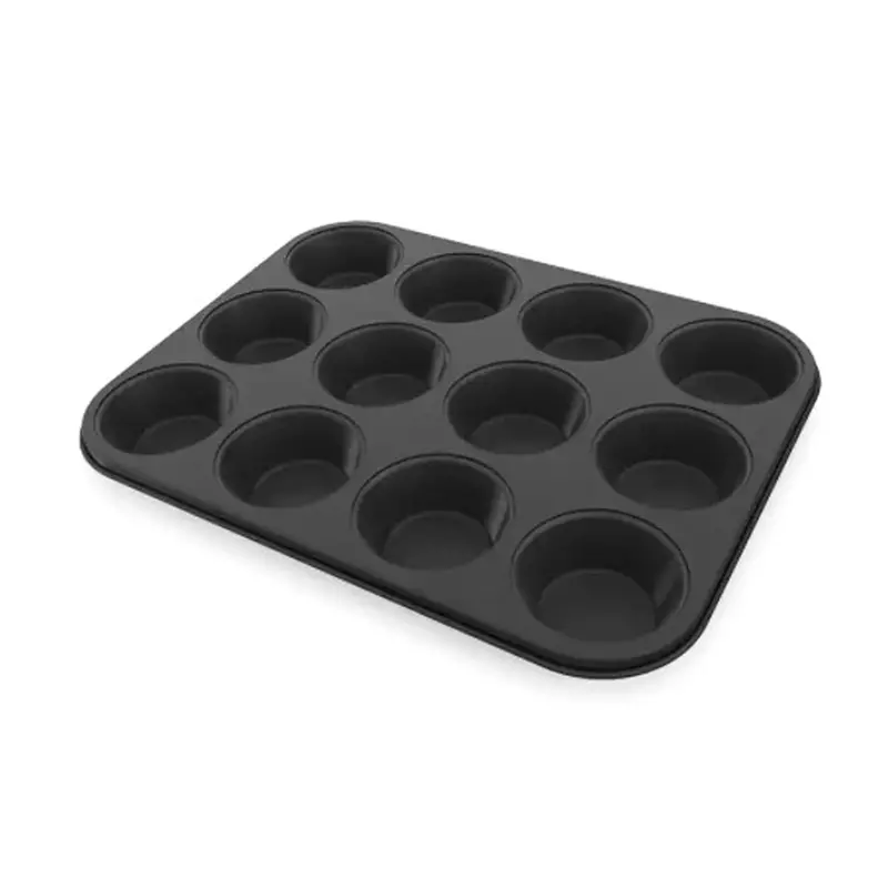 12-Cavity Muffin Tin – Heavy-Duty Aluminum Cupcake Pan 1