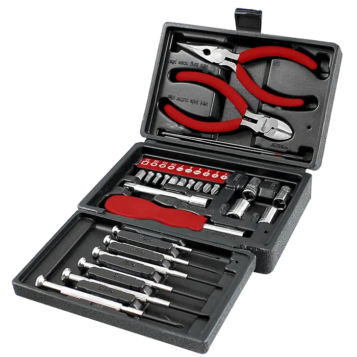26-Piece Compact Tool Kit – Folding Carrying Case 1