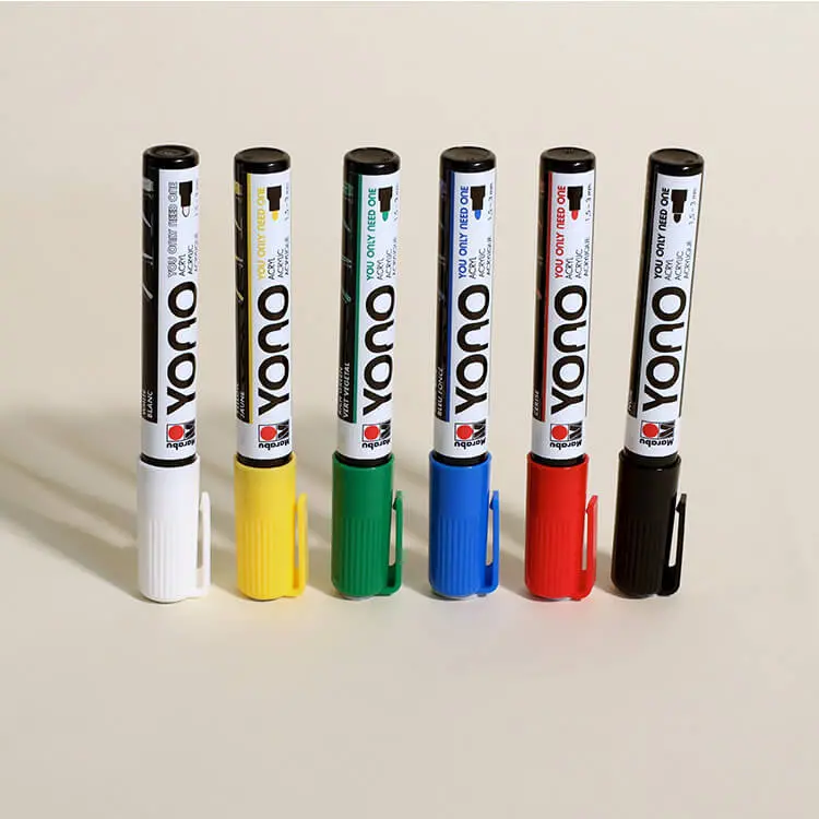 6-Count Primary Acrylic Paint Markers 1