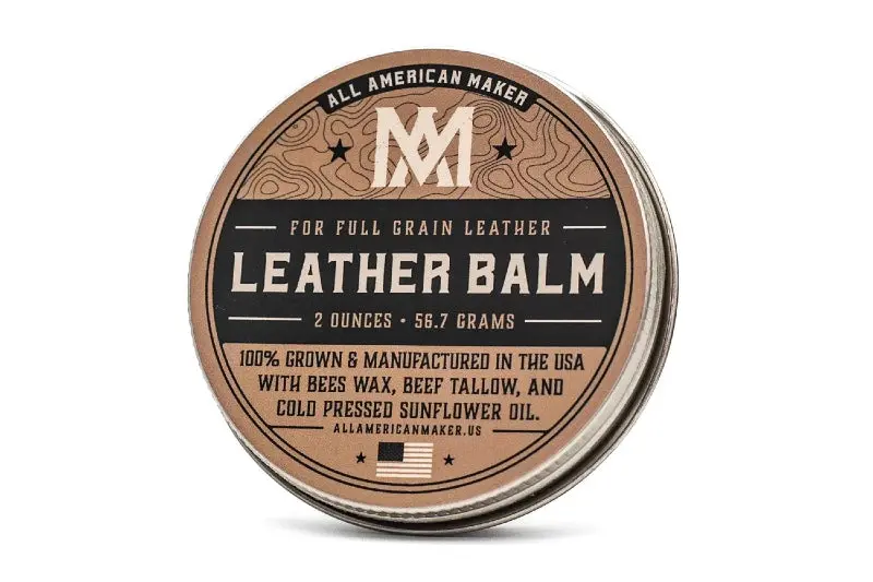 All American Maker Leather Balm – Beeswax, Beef Tallow & Cold-Pressed Sunflower Oil, Made In Usa 1