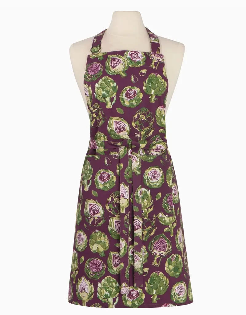 Artichoke-Print Culinary Apron 1