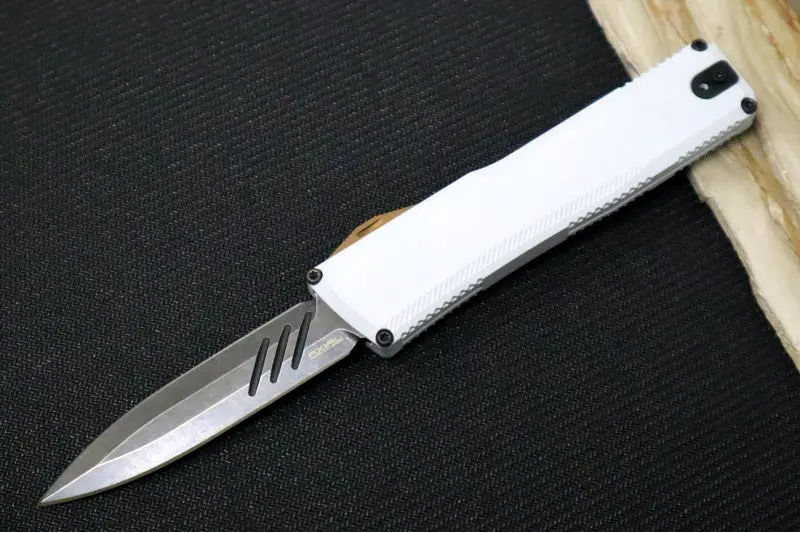 Axial Shift V3 Otf Auto – Hidden White Anodized Handle, Bronzed & Black Hardware, Blackwashed Dagger Blade, Cpm-Magnacut 1