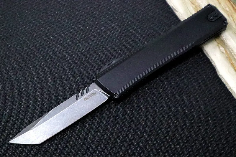 Axial Shift V3 Otf Automatic – Black Anodized Aluminum Handle, Blackwashed Tanto Blade, Cpm-Magnacut Steel 1