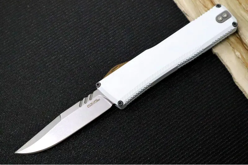 Axial Shift V3 Otf Automatic – Hidden White Anodized Handle, Bronzed Accents, Stonewashed Clip Point Blade, Cpm-Magnacut 1