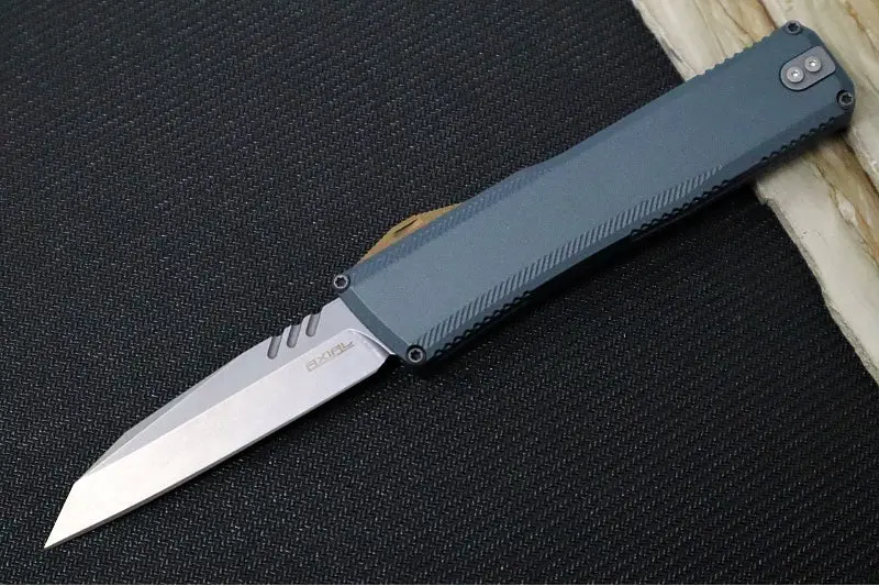 Axial Shift V3 Otf Automatic – Navy Anodized Handle, Bronzed Accents, Stonewashed Wharncliffe Blade, Cpm-Magnacut Steel 1