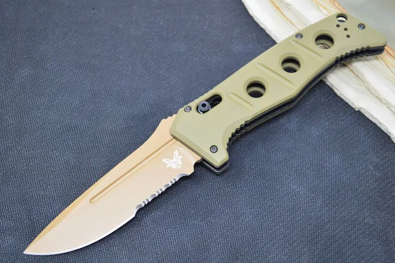 Benchmade Adamas 2750Sfe-2 Auto Knife – Flat Dark Earth Cpm-Cruwear Combo Blade And Od Green G-10 Handle 1