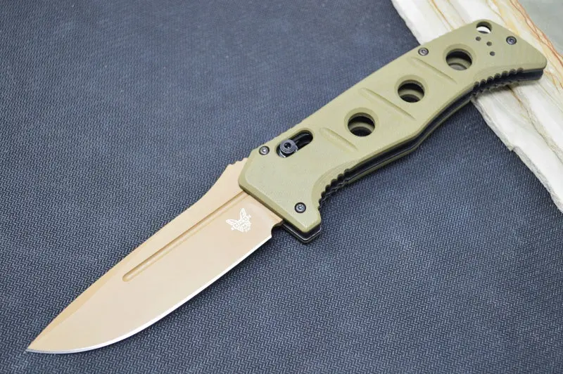 Benchmade Adamas Auto Knife – Flat Dark Earth Cpm-Cruwear Blade, Od Green G-10 Handle 1