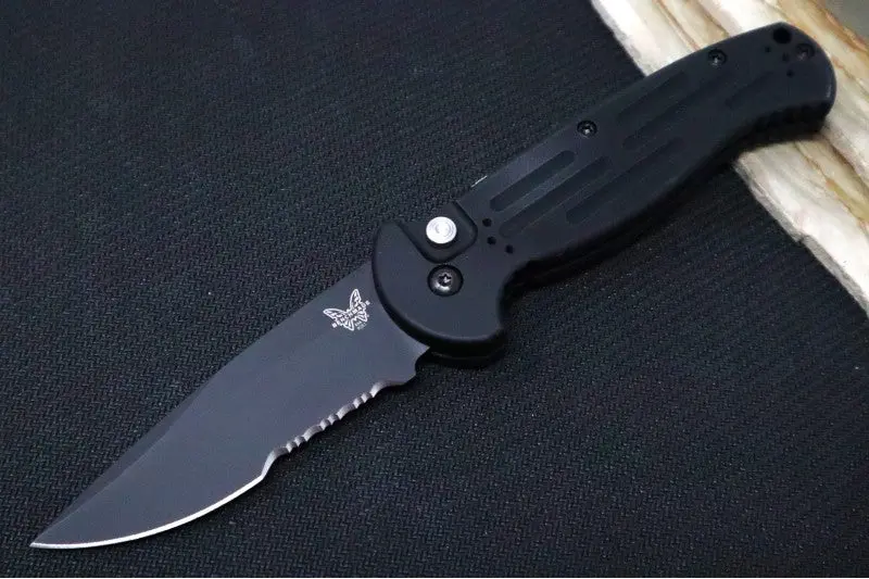 Benchmade Afo Ii 9051Sbk Automatic Knife With Black Partially Serrated Blade 1