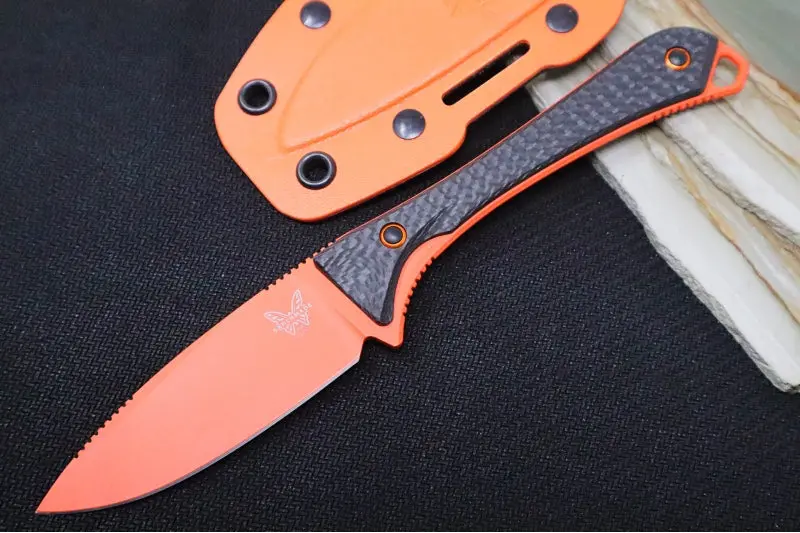 Benchmade Altitude 15201Or – Orange Cerakote Finish, Cpm-S90V Steel, Carbon Fiber Handle 1