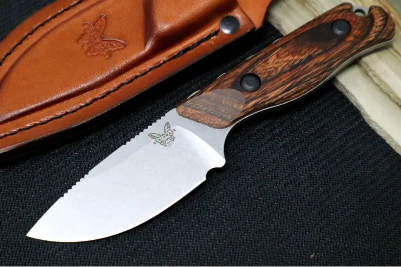 Benchmade Hidden Canyon Hunter – Cpm-S30V Drop Point Blade, Stabilized Wood Handle (15017) 1