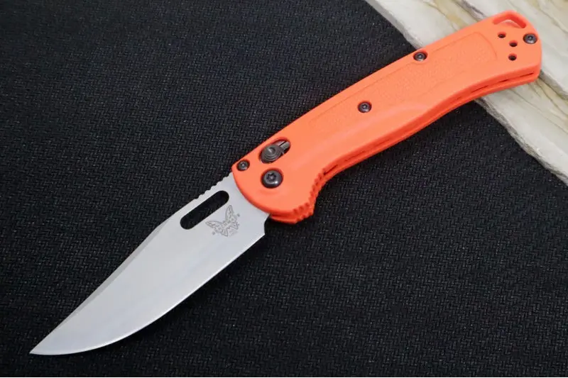 Benchmade Mini Taggedout 15533 – Orange Grivory Handle, Cpm-154 Clip Point Blade 1