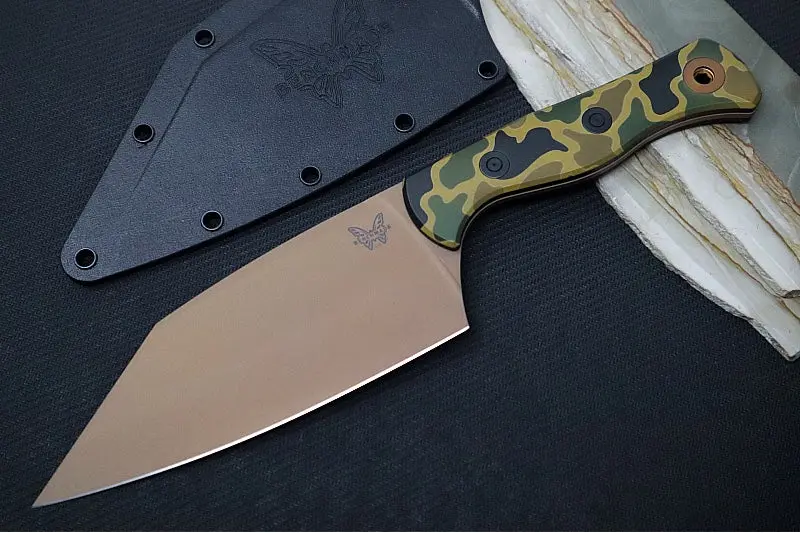 Benchmade Station Kitchen Knife 4010Fe-2601 Limited Edition – Fde Finish, Cpm-154 Steel, Camo-Anodized Aluminum Handle, Made In Usa 1