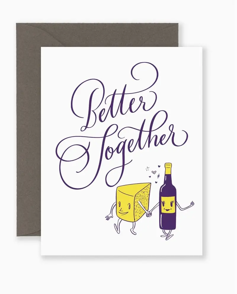 Better Together Wine & Cheese Celebration Card 1