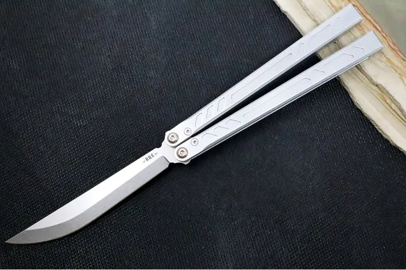 Bladerunner Systems Barebones Channel Knife: Bayonet 154Cm Blade, Silver Anodized Aluminum Handle 1