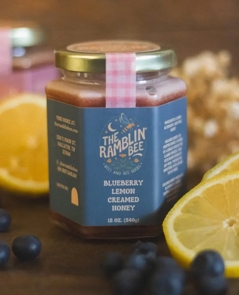Blueberry Lemon Creamed Honey – Tart-Sweet Artisan Honey Spread 1