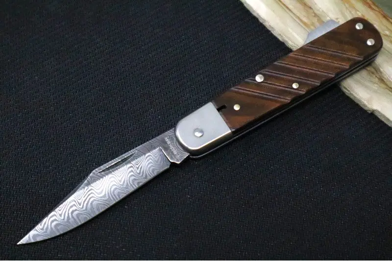 Boker 98K Damascus Pocket Knife – Chad Nichols Ripple Damascus, Walnut Handle (110715Dam) 1