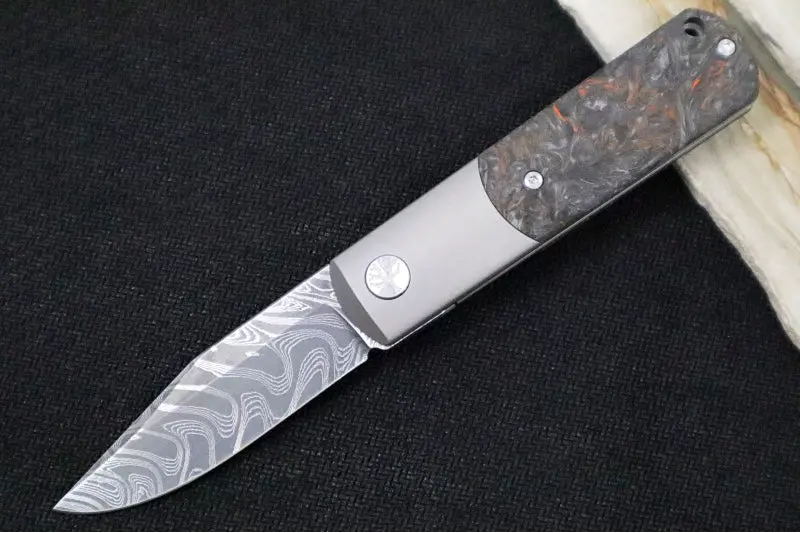Boker Annual Damascus 2024 Limited Edition – Chad Nichols 100-Layer Blade & Carbon-Titanium Handle 1