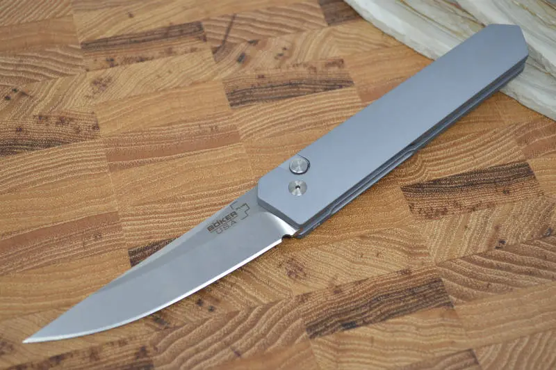 Boker Kwaiken Automatic Knife Featuring Gray Aluminum Handle (Model 06Ex290) 1