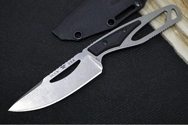 Buck 0631Bks-B Paklite Field Knife – 420Hc Steel, Skeletonized Steel/Black Nylon Handle, Kydex Sheath 1