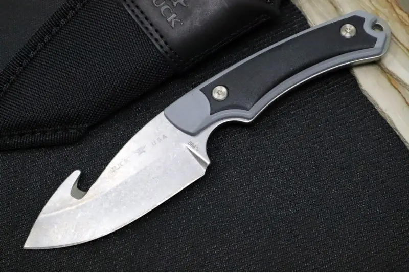 Buck 664 Alpha Hunter Fixed Blade – 420Hc Steel, Black Gfn & Versaflex Handle, Polyester Sheath (0664Gyg-B) 1
