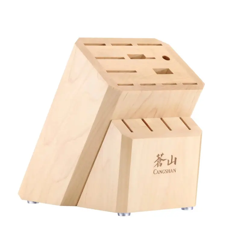 Cangshan 16-Slot Flat-Top Maple Knife Block – Premium Wood Storage System (505569) 1