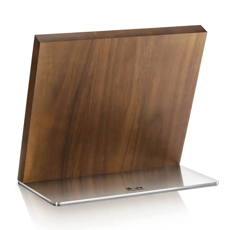 Cangshan Hua Magnetic Knife Block – Acacia Wood Stand With Integrated Magnet System 1