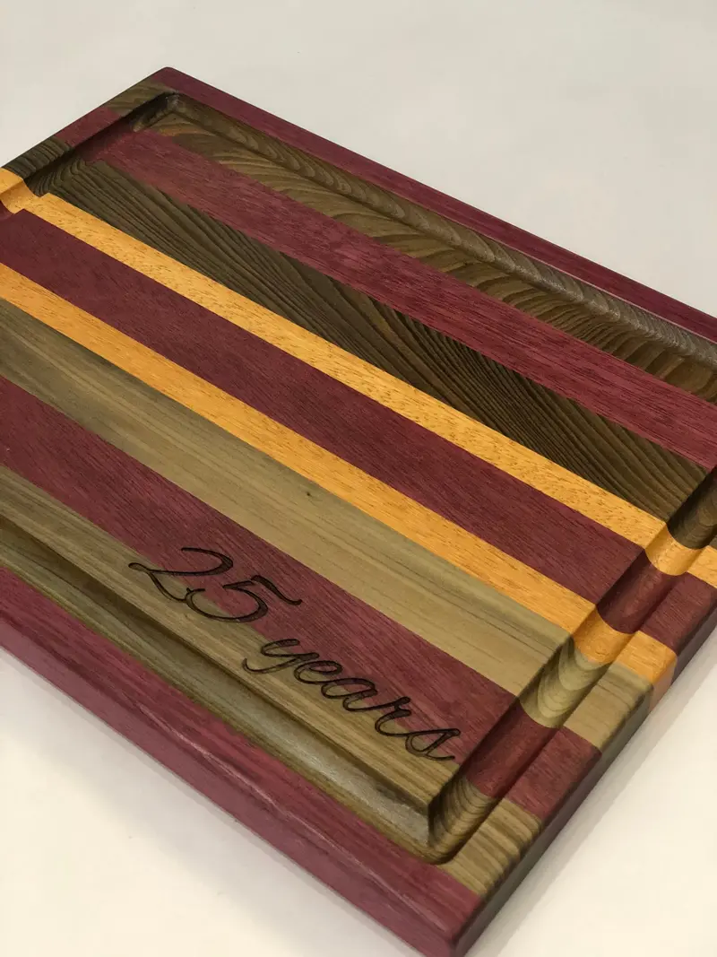 Carnival-Themed Cutting Board – Colorful, Food-Safe Wood Prep Surface