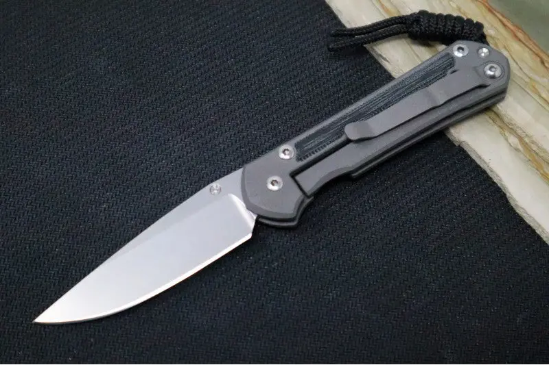 Chris Reeve Small Sebenza 31 Left-Handed – Drop Point, Black Canvas Micarta Inlay 1
