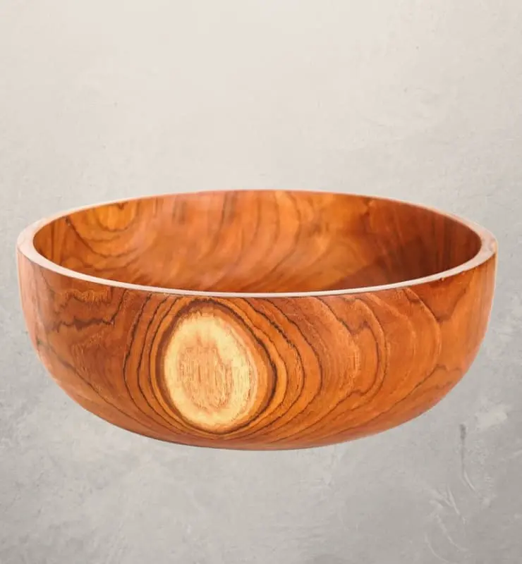 Classic Teak Wood Salad Serving Bowl 1