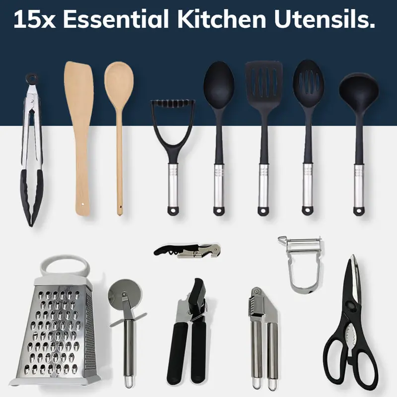 Deluxe Kitchen Utensil Set – Ergonomic, Heat-Resistant Tools 1