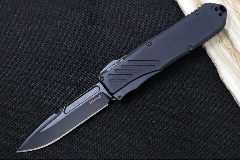 Guardian Tactical Recon 035 G2 – Cpm-Magnacut Blade, Black Tactical Coating, Spear Point Geometry, Black Anodized Handle (93111G2) 1