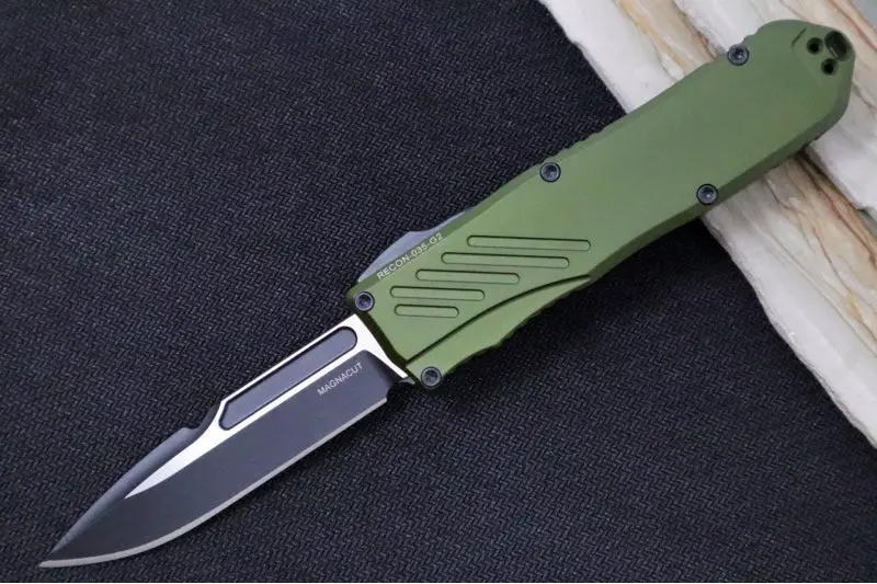 Guardian Tactical Recon 035 G2 Folding Knife With Cpm-Magnacut Blade And Od Green Anodized Aluminum Handle – Two-Toned Finish 1