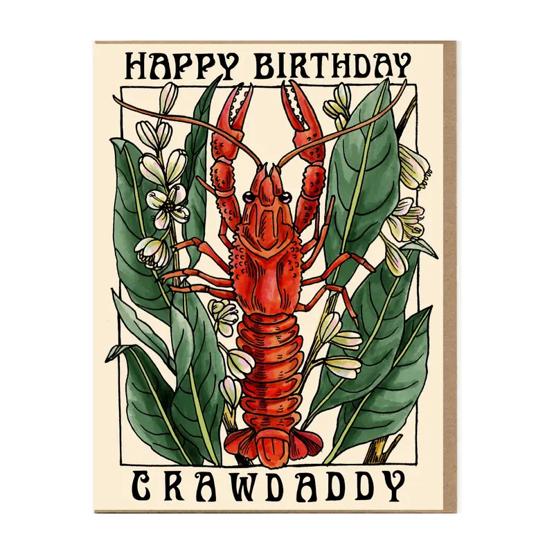 Happy Birthday Crawdaddy Celebration Card 1