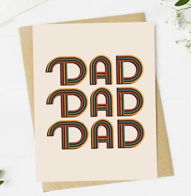 Humorous "Dad Dad Dad" Greeting Card 1
