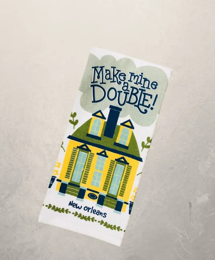 'Make Mine A Double' Cocktail-Themed Tea Towel 1