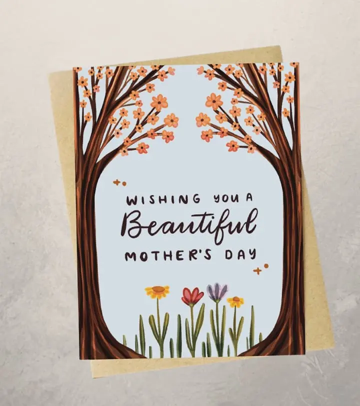 Mother'S Day Greeting Card: 'Wishing You A Beautiful Day' 1