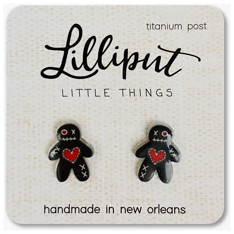 Mystic Voodoo Doll–Themed Earrings 1