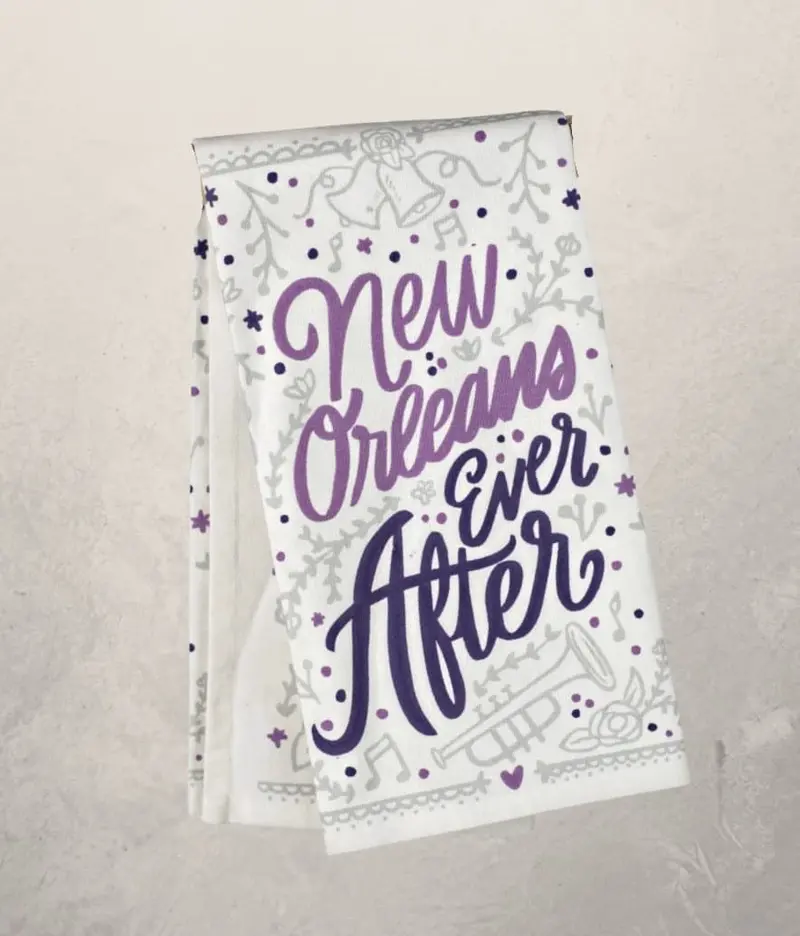 New Orleans-Inspired 'Ever After' Cotton Tea Towel 1