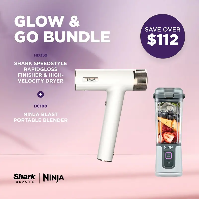 Ninja Blast Portable Blender Paired With Shark Speedstyle Styling Tools 1
