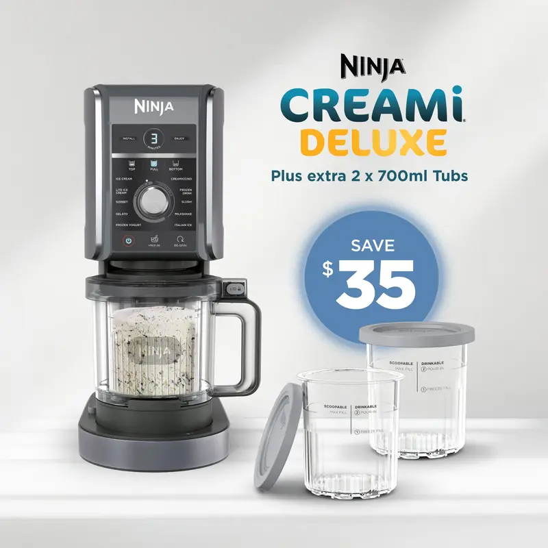 Ninja Creami Deluxe 11-In-1 Ice Cream Maker With Bonus 2 X 700Ml Tubs 1