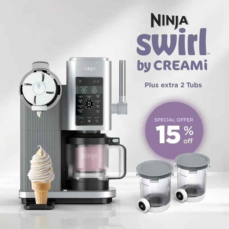 Ninja Swirl Ice Cream Maker With 2-Count Tub Set 1