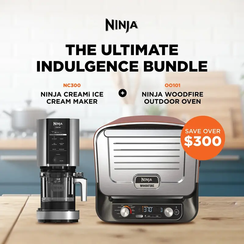 Ninja Woodfire Outdoor Oven Bundle With Creami Frozen Treat Maker 1
