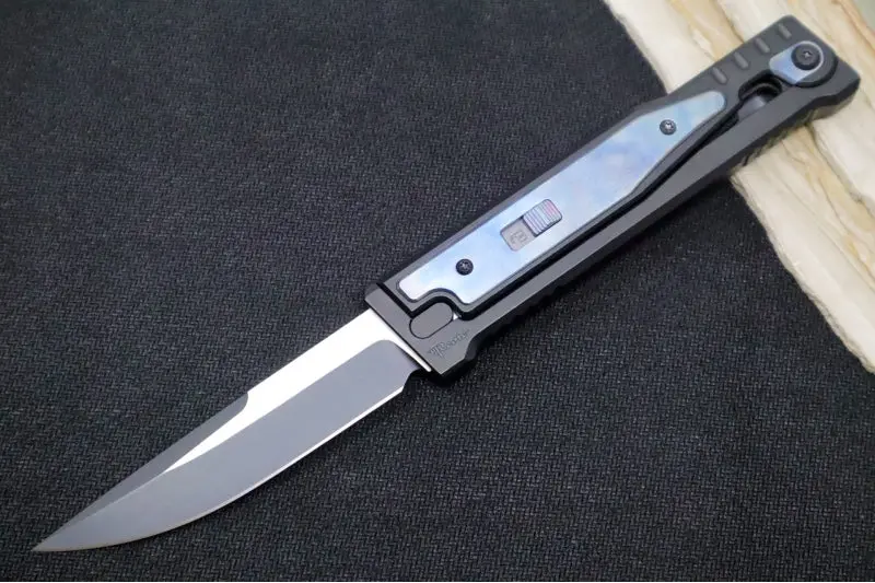 Reate Exo Gravity Knife – Black Pvd Titanium Handle With Flamed Titanium Inlay, Black Pvd Finish, Drop Point Elmax Blade 1