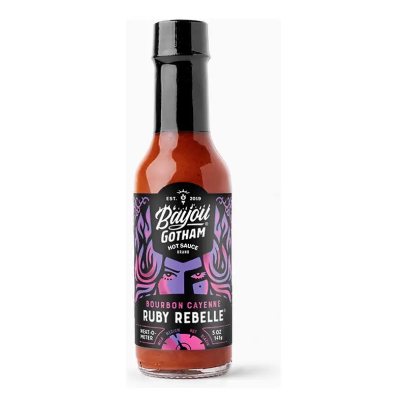 Ruby Rebelle Bourbon Cayenne Hot Sauce – Small-Batch Heat 1