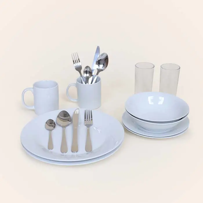 Two-Person Dining Set – Modern White Finish 1