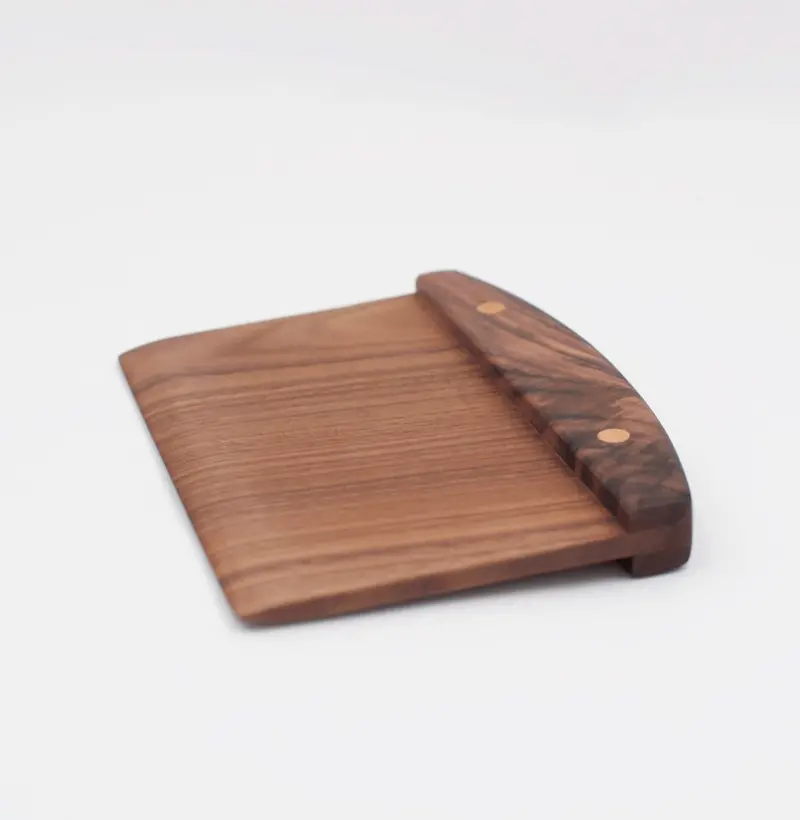 Walnut Bench Scraper – Heavy-Duty Wooden Dough & Prep Tool 1