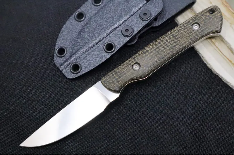 White River Small Game Fixed Knife – Cpm-S35Vn Blade, Black Burlap Micarta Handle 1
