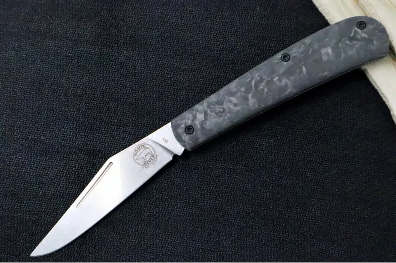 White River Trailhead Trapper Slipjoint Knife: Cpm-S35Vn Steel, Black Carbon Fiber Burl Handle (Model Wrtht-Cfb) 1
